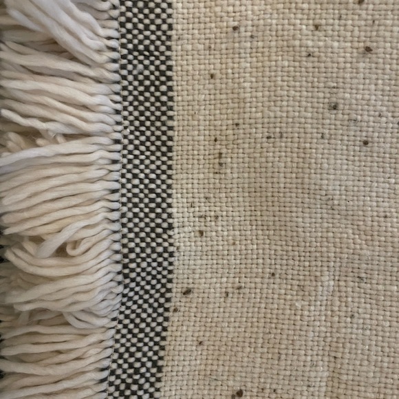 BRAND NEW Threshold Woven Striped Border Nep Throw Blanket with Fringes - Picture 4 of 4